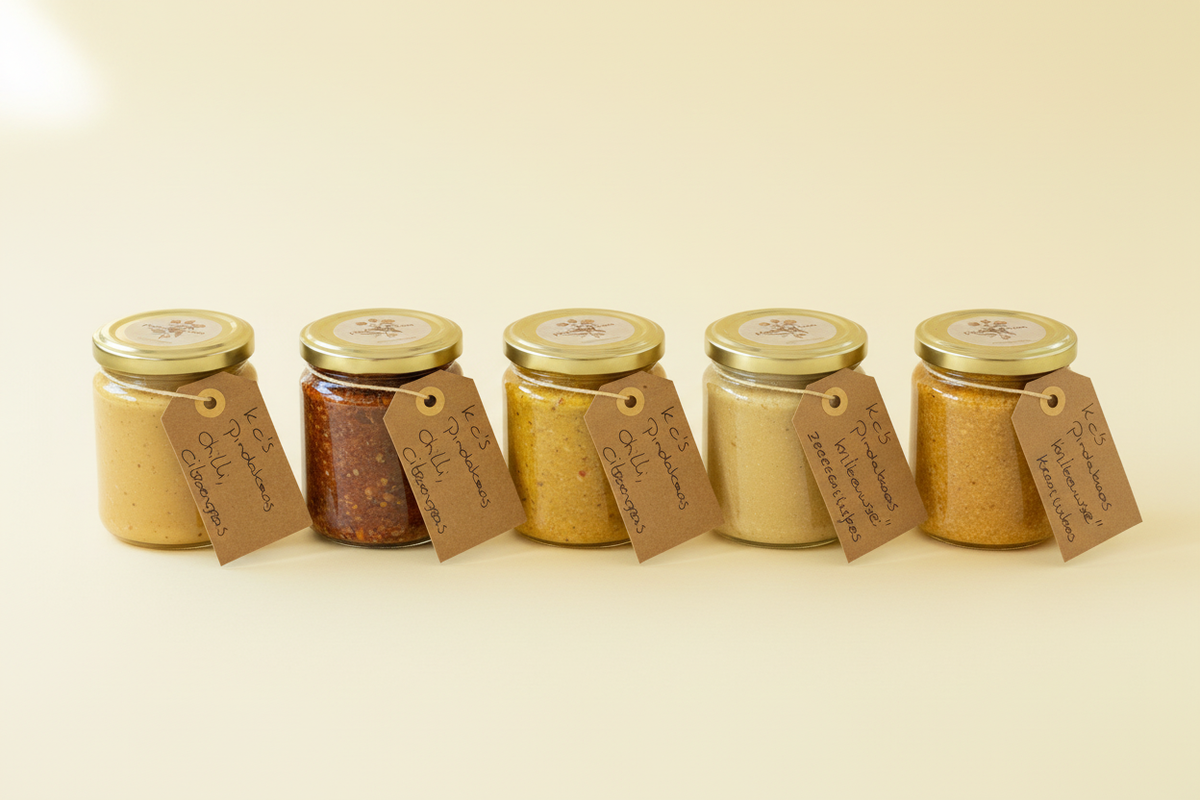 Pindakees Proefpakket met vijf smaken: The One, The Heat, The Kick, The Salt en The Crunch